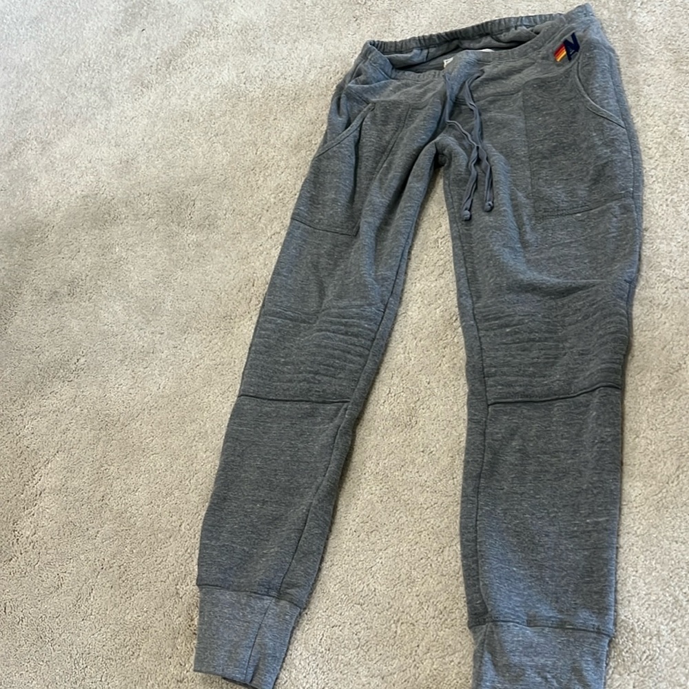 Aviator Nation grey moto joggers size small